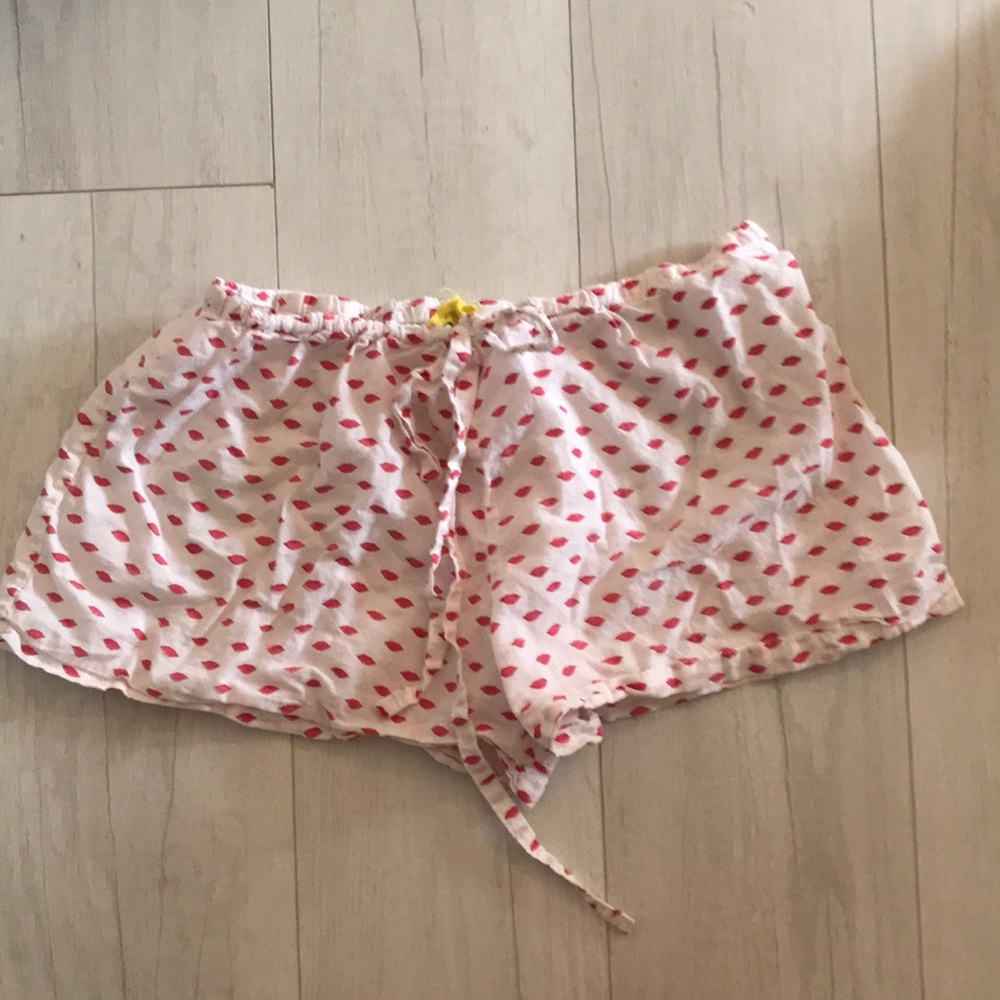 Lip pajama shorts